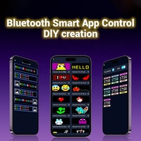 Paling Populer kontrol aplikasi pintar Blue-tooth buatan sendiri peraga Led fleksibel Display layar Panel dinding Led fleksibel pabrik