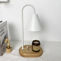 Lampe chauffe-bougie parfumée sur pied, alimentée par courant alternatif, LED, en laiton et fer, taille moyenne, pour la décoration intérieure