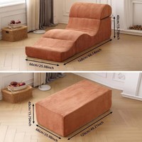 Grenzüberschreitender Erwachsenen-Yoga-Liegestuhl: Modernes, minimalistisches Design, tragbares, dreifach faltbares Stoffsofa mit Kompressionsschaumstoff für Inversionsübungen