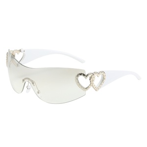 Lunettes de soleil monobloc <span class=keywords><strong>tendance</strong></span> Y2K européennes et américaines <span class=keywords><strong>2022</strong></span>, nouvelles lunettes de célébrité d'Internet pour femmes, lunettes transfrontalières - Product Image 5
