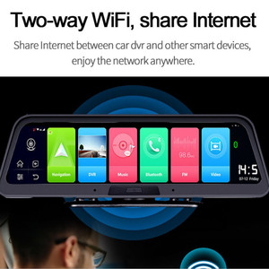 Caméra embarquée GPS de navigation Android 8.1 4G 10 pouces avec 2 Go de RAM, WiFi, enregistreur vidéo FHD 1080P, ADAS, surveillance de stationnement 24h/24 - Product Image 4