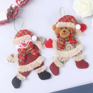 Nuovo babbo natale pupazzo di neve cervo regalo di natale piccolo ciondolo bambola di peluche albero di natale ciondolo decorazioni all'ingrosso - Product Image 2