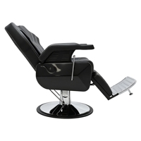 Fauteuil de Barbier Moderne en Cuir avec Massage, Rotation à 360 Degrés, Pompe Hydraulique, Portable, Léger et Durable, Mobilier de Salon