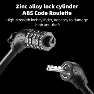 Candado de Cable de Acero con Combinación de 5 Dígitos JOHORSE CB-11004, Antirrobo, Impermeable, Ligero, para Bicicleta Eléctrica de Montaña, Portátil - Product Image 4