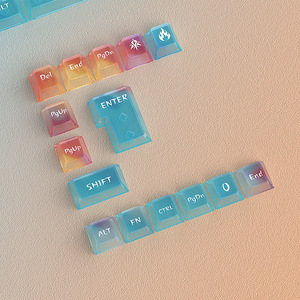 Teclado mecánico transparente para PC de 119 teclas transfronterizo en stock al por mayor, juego completo pequeño de arcoíris con niebla de cereza y 7 colores - Product Image 4