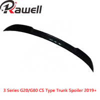 Aileron arrière en fibre de carbone style CS 100 % compatible pour BMW Série 3 G20 G80 M3, becquet de coffre 2019+, aileron de coffre type bec de canard
