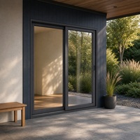 Achetez des portes coulissantes en aluminium à 2 panneaux avec verre trempé pour économiser de l'espace dans les projets résidentiels de balcons et de jardins