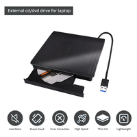 Portable USB 3.0 Blu-ray Burner Slim Design Custom Logo DVD RW CD Writer Drive for Laptop PCs Desktops Optical Drives Included