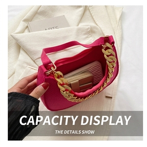 Sac à main bandoulière rétro simple en feutre avec fermeture éclair, nouveauté mode été, pour femme - Product Image 4