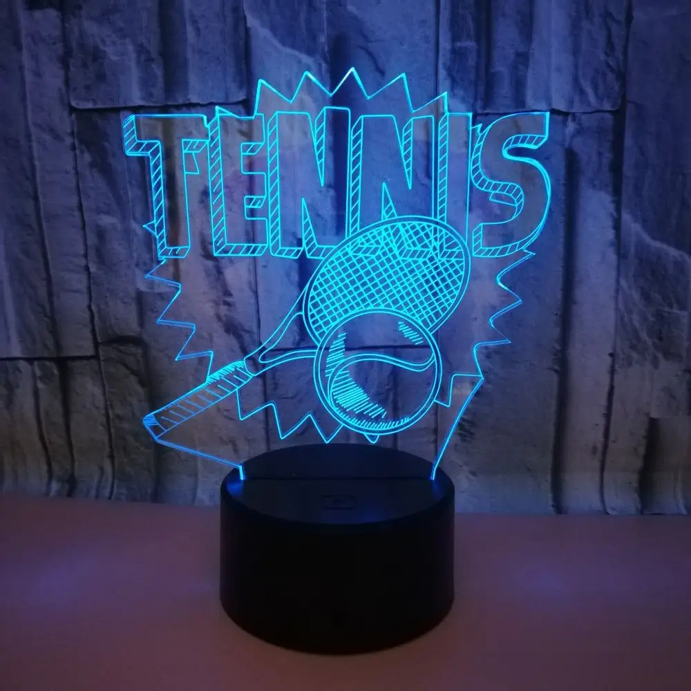 3d-лампа для теннисных видов спорта, ночник, 3D иллюзионная лампа для детского декора