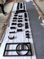Letras Retroiluminadas Pintadas en Acero Inoxidable 304 Negro, Alta Calidad, Alta Valoración por los Clientes, Señalización Personalizada para Exteriores