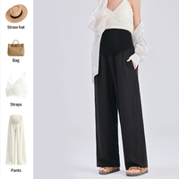 Pantalon de maternité URBEST pour femme, coupe bootcut, extensible, avec poches, longueur complète, idéal pour le travail et le bureau, taille 30