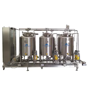 Bira tankı temizleme için 3 tank CIP temizleme sistemi 50l 100L 200l CIP