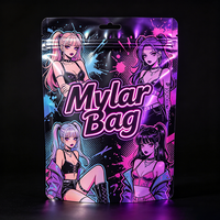 Sacs en Mylar personnalisés avec fermeture éclair, forme unique, emballage plastique pour snacks, sacs en Mylar personnalisés avec boîtes