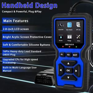 Nieuwe Aankomst V519 Auto Obd 2 <span class=keywords><strong>Code</strong></span> Lezer Uitgebreide Auto Scanner Abs Motor <span class=keywords><strong>Analyzer</strong></span> Functie 1 Jaar Garantie Voor Diagnose - Product Image 5