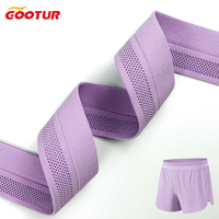 Bande élastique haute élasticité de 45 mm de largeur, respirante, en maille, en forme de Y, jacquard, pour shorts de course