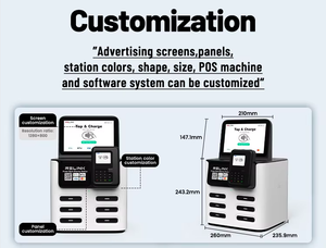บริการเช่าพาวเวอร์แบงค์ 6 ช่อง พร้อมแอปพลิเคชัน สถานีเช่าพาวเวอร์แบงค์แบบแชร์ ตู้ชาร์จโทรศัพท์มือถือสำหรับร้านอาหาร - Product Image 3