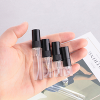 Vente en gros bouteilles de parfum cylindriques basse quantité minimale de commande 2ml 5ml 10ml décants rechargeables avec joint de pulvérisateur de pompe