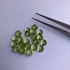 Piedra de peridoto verde Natural de 6mm, cabujones calibrados sueltos semipreciosos redondos lisos, lote de piedras preciosas, fabricante en línea Alibaba - Product Image 1
