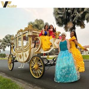Fabricant de chariots de luxe en or blanc royal, chariots tirés par des chevaux, carrosse de mariage, calèche de la famille impériale - Product Image 1