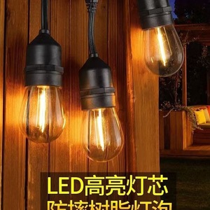 Guirlandes lumineuses LED vintage étanches pour extérieur, ampoules en verre, pour la décoration de patio et de tente - Product Image 3