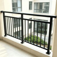 Clôture en aluminium de 8 pieds au design moderne pour villa, jardin, sécurité industrielle, portail métallique durable avec revêtement en poudre