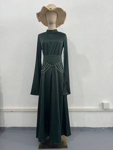 GX abito modesto Ssica Satin Ssica abbigliamento islamico modesto moda donna abito in raso abiti caftano donna modesto <span class=keywords><strong>Dre</strong></span> - Product Image 4