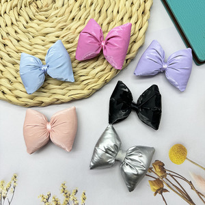 Bolso de cintura acolchado de cuero colorido con lazo, funda para teléfono DIY, accesorio para el cabello, decoración moderna para zapatos y bolsos, piezas de accesorios - Product Image 1
