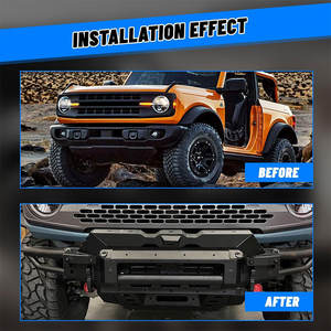 4x4 amérique véhicule 1 pièces support d'<span class=keywords><strong>immatriculation</strong></span> orienter fixation rapide <span class=keywords><strong>plaque</strong></span> de protection barre de taureau en acier pour Ford Bronco NFB01A105-4 - Product Image 4