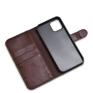 Oem Aanpassen Hoge Kwaliteit Mobiele Telefoon Gevallen Luxe Pu Lederen Portemonnee Telefoon Case Voor Iphone 12 Pro Max Van Groothandel telefoon Gevallen