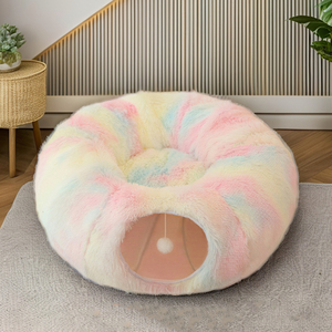 Hot Sale Cute Tunnel <b>Nest</b> Plush Colorful Pet <b>Bed</b> Comfortable Supplies Luxury Custom - Product Image 1