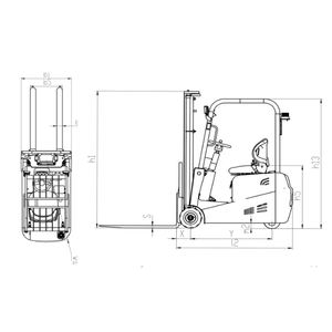 Montacargas Eléctrico Mini YCMG <span class=keywords><strong>de</strong></span> 1 Tonelada, con Batería <span class=keywords><strong>de</strong></span> 60V, para Taller Pequeño, Certificado CE, para Logística en Interiores - Product Image 2