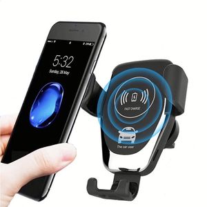 Support de charge pour téléphone portable, station de charge sans fil rapide Q12, chargeur de voiture sans fil avec support - Product Image 1