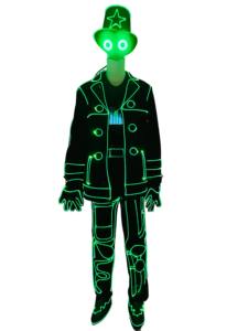 Nuevo disfraz de Tron, traje de fibra óptica para Cosplay, <span class=keywords><strong>ropa</strong></span> iluminada, <span class=keywords><strong>ropa</strong></span> para espectáculo de baile Disco DJ - Product Image 4