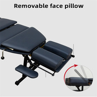 Table de massage électrique portable et pliable de luxe pour salon de beauté, spa et examen facial, avec rotation des cils