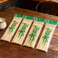 Brochettes jetables longues en bambou 6, 8, 10, 12 pouces, 100 pièces, haute qualité, pour barbecue, camping, kabob, fruits, cocktails, chocolat