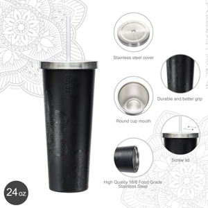 Gobelet en acier inoxydable à double paroi durable et élégant pour boissons chaudes et froides Bouteille d'eau à sublimation - Product Image 3