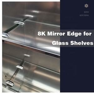 Meubles de style design moderne prêts à monter armoires ensembles complets armoires de <span class=keywords><strong>cuisine</strong></span> modulaires à tiroirs en acier inoxydable à vendre - Product Image 4