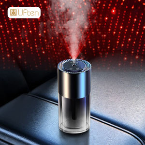 Difusor de Aroma para Auto de 160 ml, Luz Roja de Estrella de Fantasía, Aromaterapia, Purificador de Aire para Auto, Luz Ambiental de 7 Colores en Degradado - Product Image 1