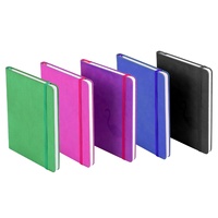 Carnet de notes de style professionnel de haute qualité, écologique, personnalisé, couverture en PU A5, couleur changeante, avec bande, logo en relief