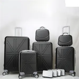 Wholesale hardside luggage valise de voyage 5 pcs suit case bags trolley travel ABS suitcase