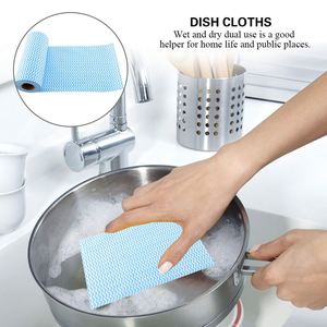 Nettoyage ménager J chiffons <span class=keywords><strong>tout</strong></span> usage réutilisable lavable nettoyage jetable cuisine non tissé nettoyage <span class=keywords><strong>rouleau</strong></span> lingettes - Product Image 3