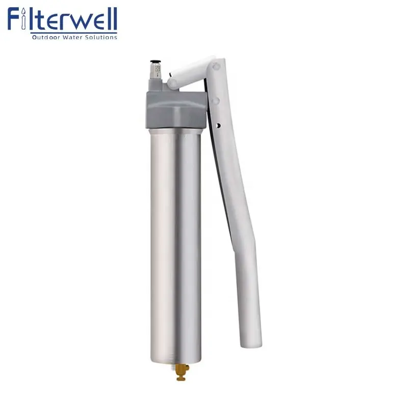 Filterwell Camping 304 Stainless Steel Reverse Osmosis Water Filter Emergency Portable Hand Pump Ro Outdoor Water Filter