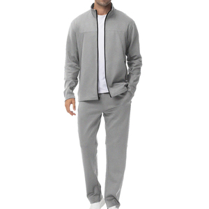 Tute da uomo 2 pezzi da corsa sportive eleganti tute Casual da uomo con giacca e pantaloni completi - Product Image 4