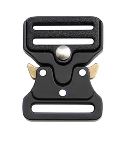 Hot selling wholesale zinc alloy solid buckle outdoor metal belt buckle insert botton 33mm Quick Release buckle