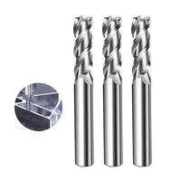 LSY-55 Fresa espiral de carburo sólido de alto brillo con 2/3 flautas para router CNC, alta precisión, 45° de hélice, 55HRC, ODM
