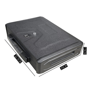 Coffre-fort anti-vol <span class=keywords><strong>Ilock</strong></span> T6 avec lecteur d'empreintes digitales et serrure à clé, portable pour la maison et la voiture, pour bijoux, argent liquide et documents d'assurance - Product Image 1