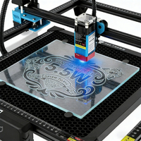 Machine de gravure laser 3D CNC de haute précision 5,5 W pour la découpe de métal, de bois, de plastique et le bricolage