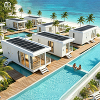 Casa Container Espandibile Prefabbricata Contemporanea Standard Australiano 20ft 40ft con Soggiorno e 2, 3, 4, 5 Camere da Letto Pieghevole