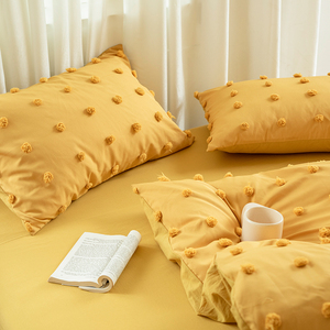 <span class=keywords><strong>Housse</strong></span> <span class=keywords><strong>de</strong></span> <span class=keywords><strong>couette</strong></span> en coton tufté jacquard 4 pièces <span class=keywords><strong>220x240</strong></span> Ensemble <span class=keywords><strong>de</strong></span> literie - Product Image 5